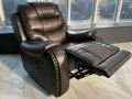 Кресло Портленд (Реклайнер, Шоколад, Натуральная кожа) для квартиры